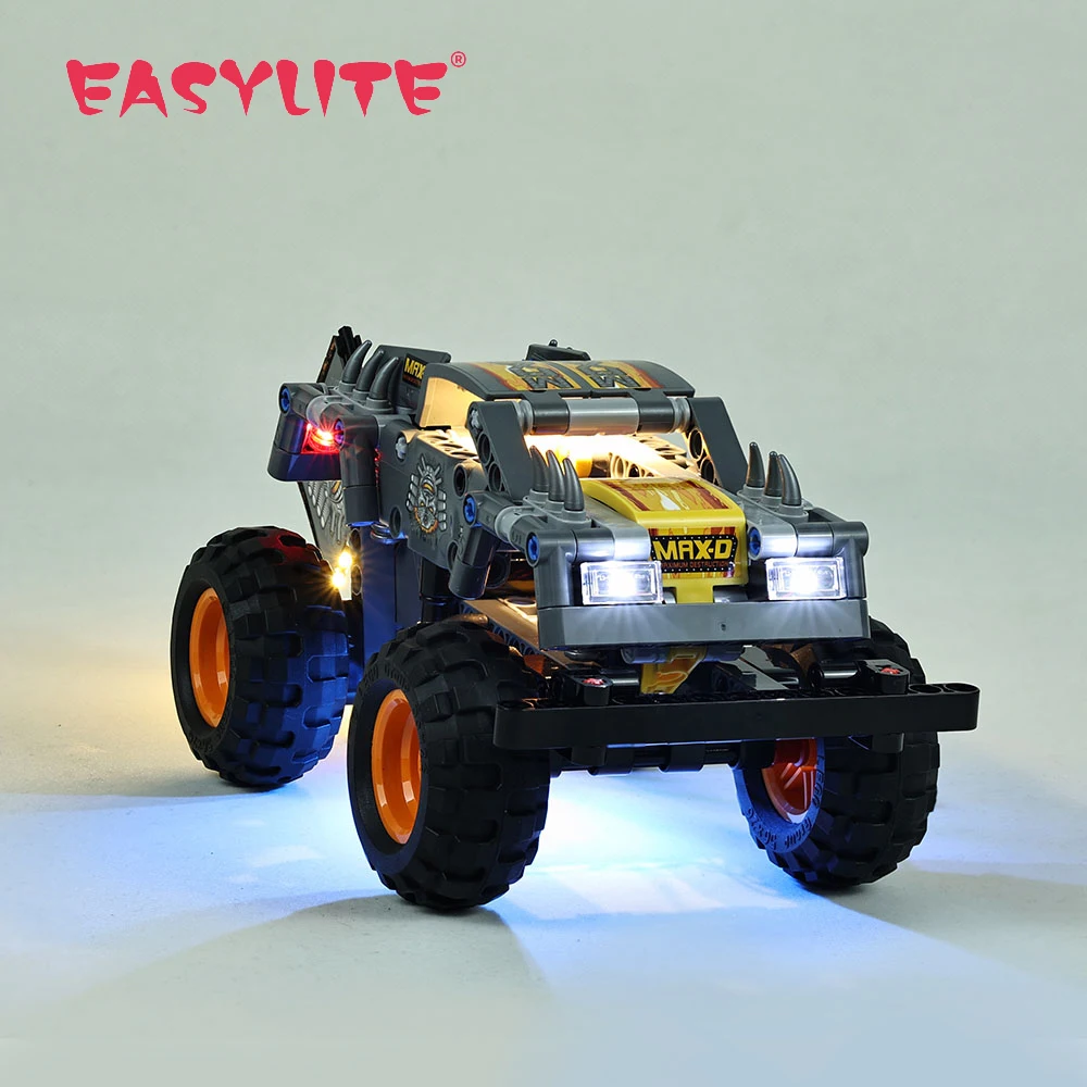 EASYLITE LED Light Set For 42119 Monster Truck Jam Max-D Car Building Blocks Only Lighting Kit Not Include Model