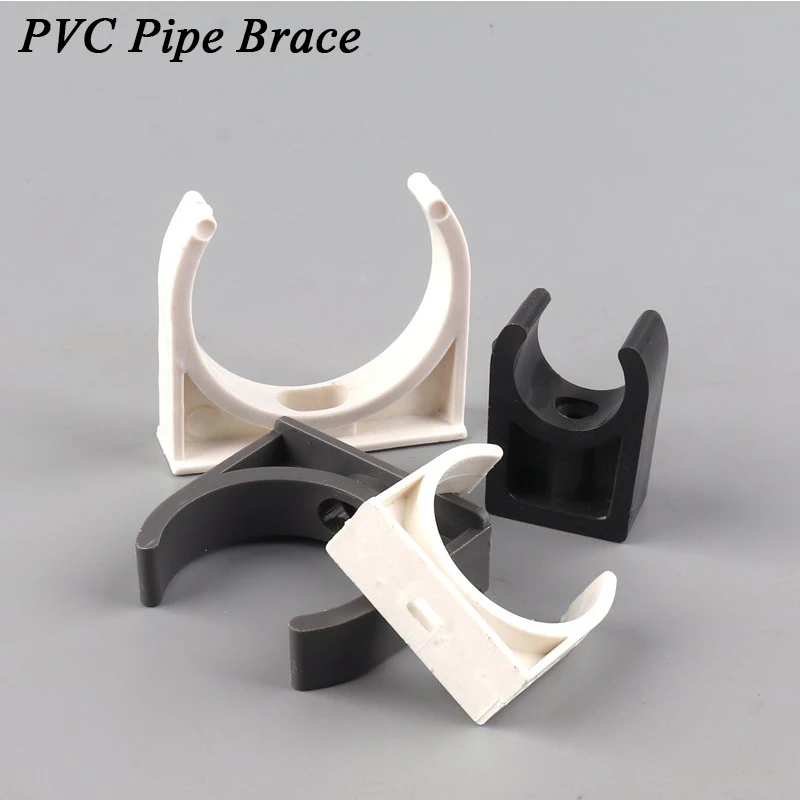 

20Pcs PVC Pipe Card High-Quality Plastic Brace For O.D 20 25 32 40 50mm Pipe U Type Water Supply Tube Retainer