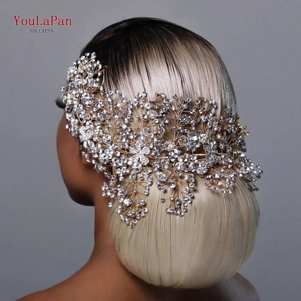 YouLasaupoudrer-Couronne de Patients de Luxe, Accessoires de Cheveux de Mariage, Diadème et Coiffe de Patients, Bande de Sauna en Strass pour Femmes, Pièce de Sauna, user ins 240