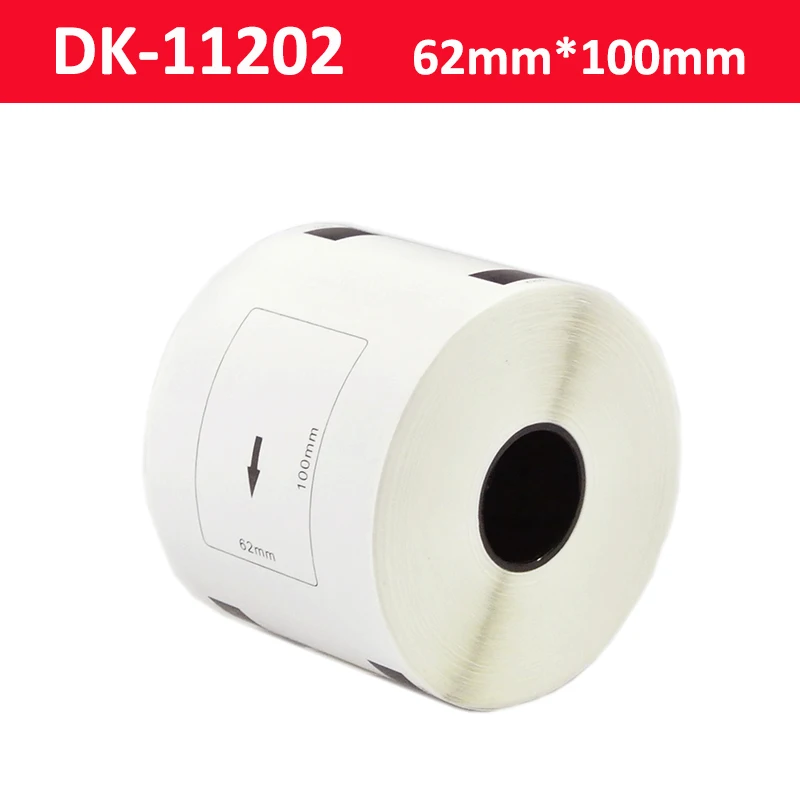 Etiqueta DK-11202 compatível 62mm * 100mm 300 unidades compatíveis para impressora de etiquetas Brother papel branco DK11202 DK-1202