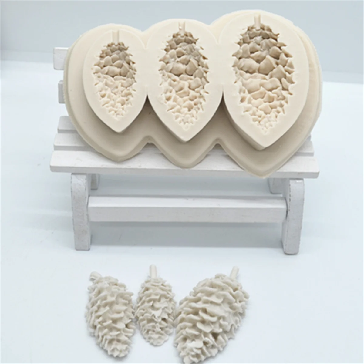 Luyou 3D Pine Cones Cake Decoration Tools Silicone Resin Molds Fondant Moulds Pastry Kitchen Baking  Accessories