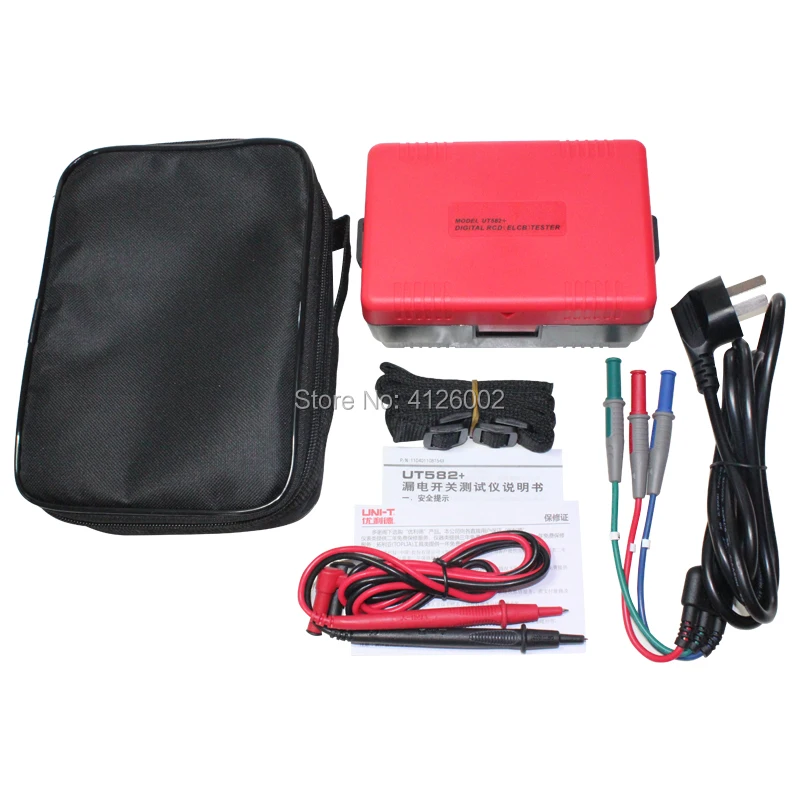 جهاز اختبار UNI-T UT582+ الرقمي RCD (ELCB). اختبار ذاكرة الوصول العشوائي التلقائي / اختبار الجهد والتردد