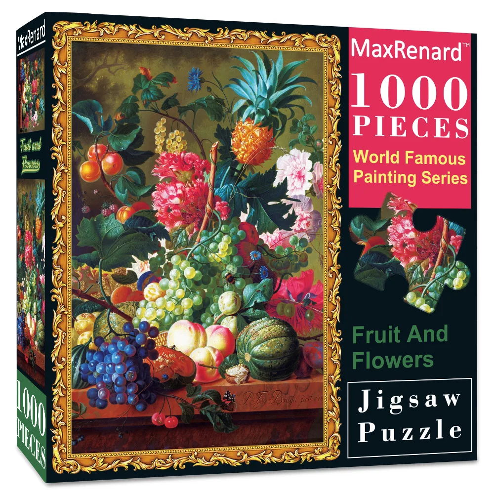 Flowers and fruits The Paper puzzle 1000 pieces ersion jigsaw puzzle adult children's educational toys