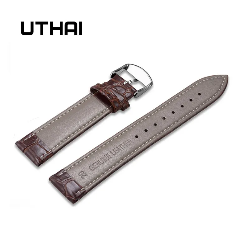 UTHAI Z22 New Watch Accessories Watch Bracelet Belt Soft Genuine Leather Watch Band Watch Strap 16 18 20 22 24 mm Watchbands