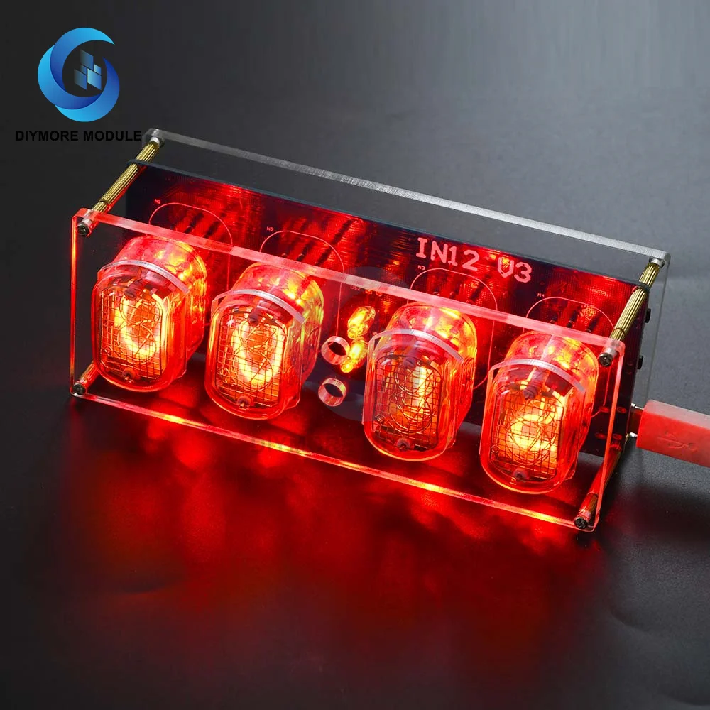 IN12 IN-12 PCBA Nixie Tube Digital LED Clock Electronic DIY Kit Retro Gift Glow Clock Gift Without Tube