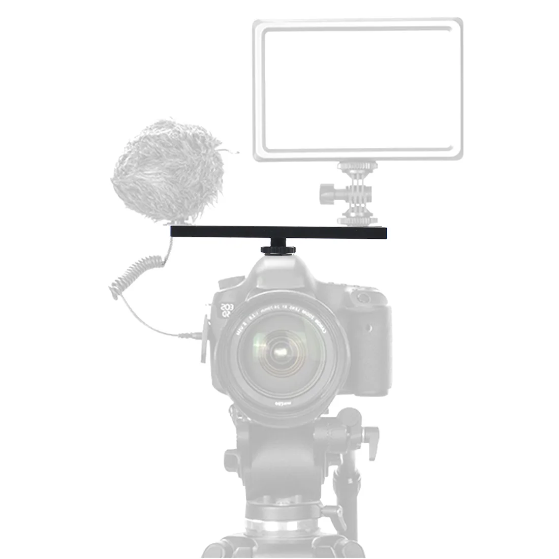 Hot Cold Shoe przedłużenie szyny wspornik 18cm 1/4 "mocowanie śrubowe do lampy błyskowej Speedlite lampa wideo mikrofon do Canon Nikon Sony