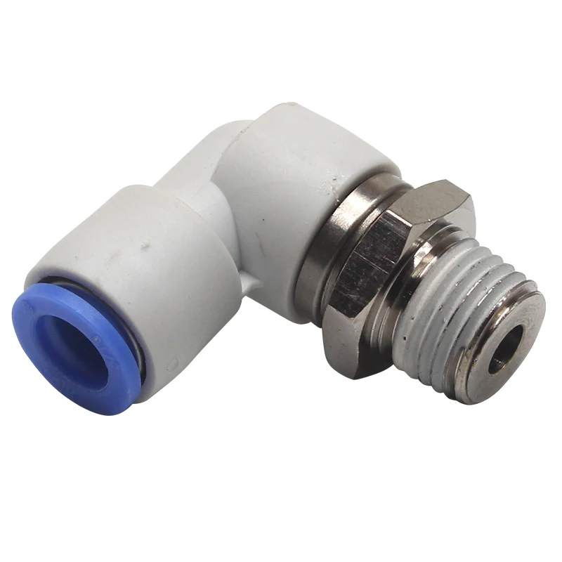 SMC Type Rotary  joint Air Pneumatic Fitting KSH Male connector KSL Male elbow tubing O.D. 4 6 8 10 12mm thread M5 1/8 1/4 3/8