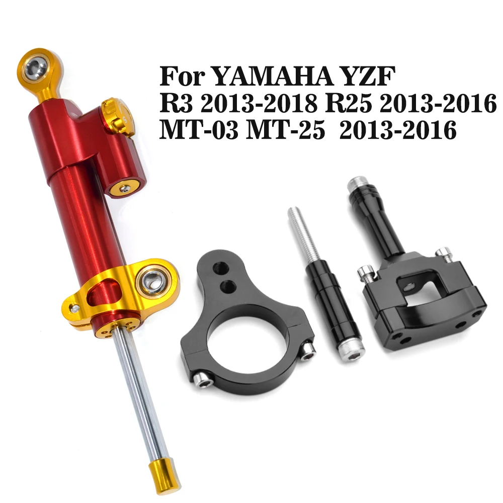 

For Yamaha YZF R3 13-18 Motorcycle Steering Stabilizer Damper Mounting Bracket Kit for Yamaha YZF R25 MT03 MT25 2015 2016 2017