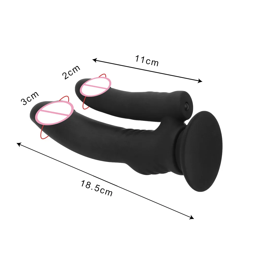 VATINE – vibromasseur Double godemiché en Silicone pour femme, Plug Anal pour stimuler le Clitoris et le point G, étanche