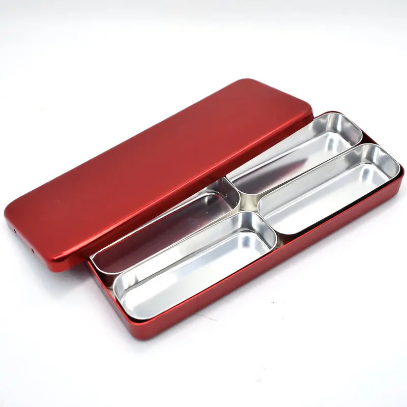 Dental Instrument Diamond Burs Endo Files Holder Box High Speed Bur Holder Box Case Dentist Material Metal Tool 4 Cells