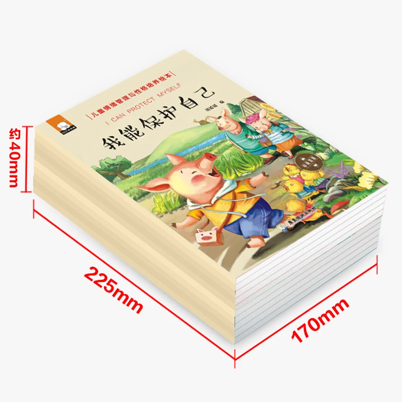 Chinês Inglês Livro de História Para Crianças, Gestão Emocional, Personalidade Formação Imagem, Iluminação Precoce, Conto De Fadas, 10 Pcs por Conjunto