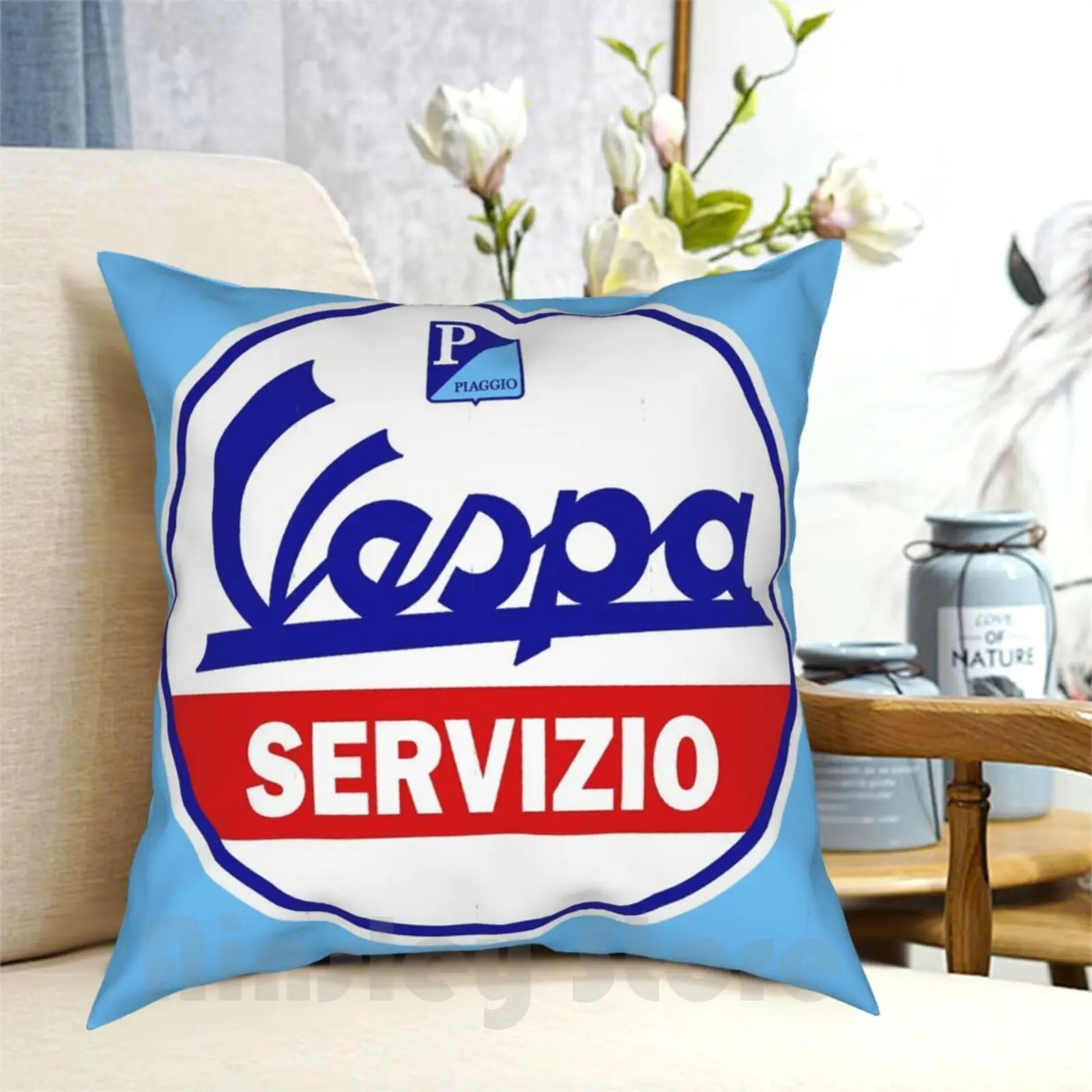 Servizio Pillow Case Printed Home Soft Throw Pillow Motorcycle Vintage Nostalgia Motorbike Motorcycle Vintage Vintage