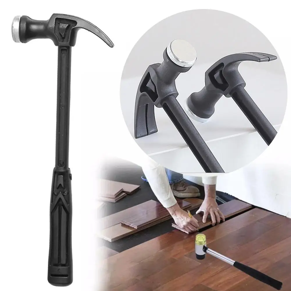 Manico in plastica Mini martello martello da carpentiere lavorazione del legno per uso domestico perforatore per unghie martello da carpentiere in metallo strumento di salvataggio di emergenza
