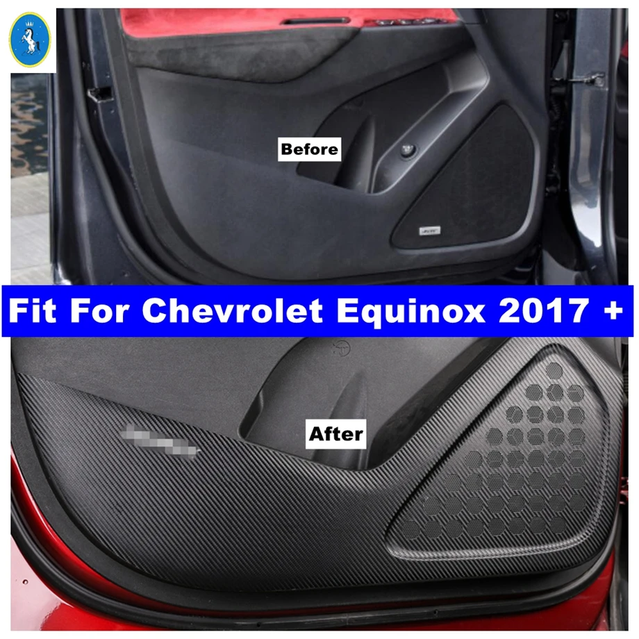 

Car Inner Door Scratchproof Anti Kick Pad Film Protective Stickers Cover Trim Fit For Chevrolet Equinox 2017 - 2022 Accessories