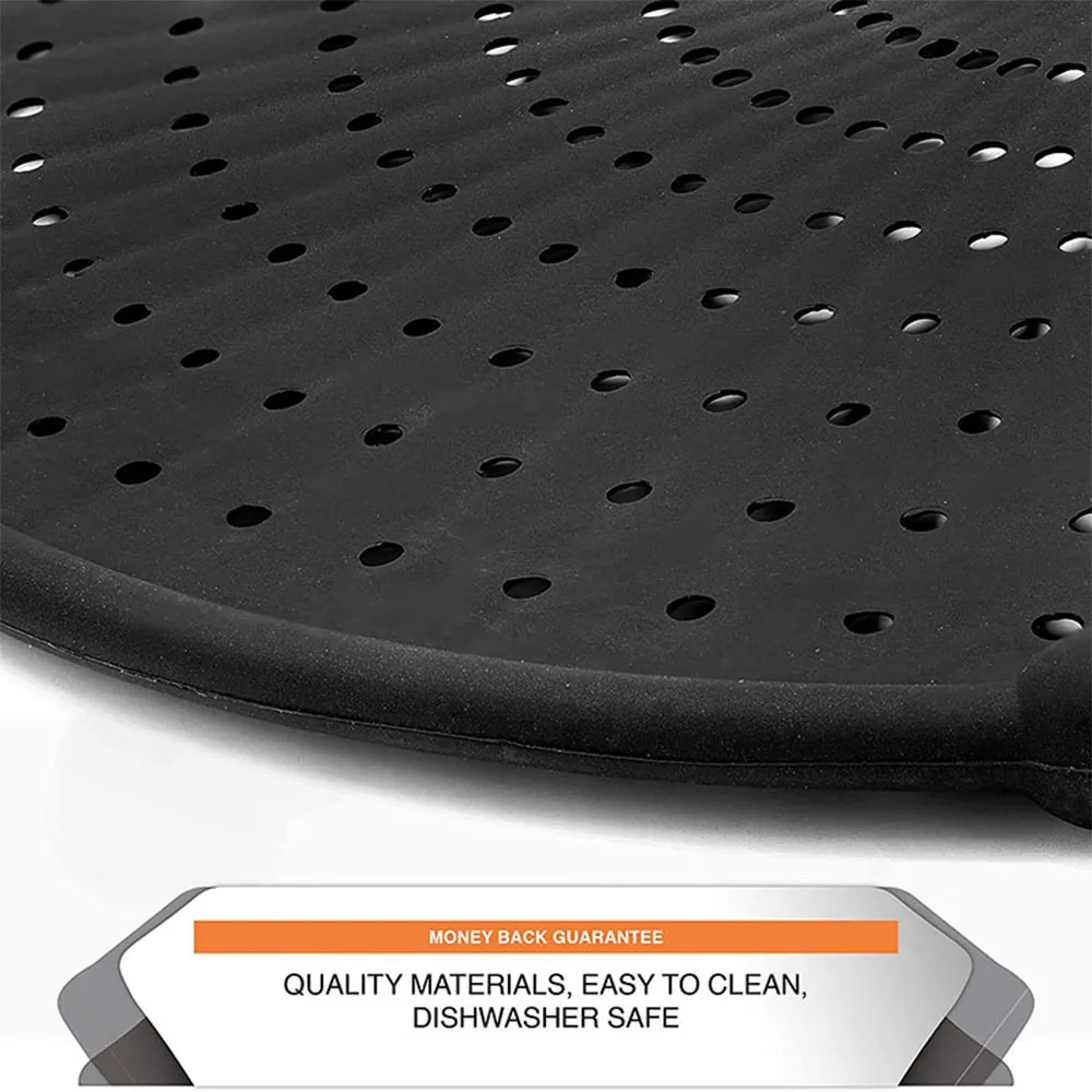 Walfos Silicone Splatter  Guard Nonstick Oil Grease Pan Lid Oil-Proof Splash Cover Frying Protection Mat Non-Slip Handle Pot