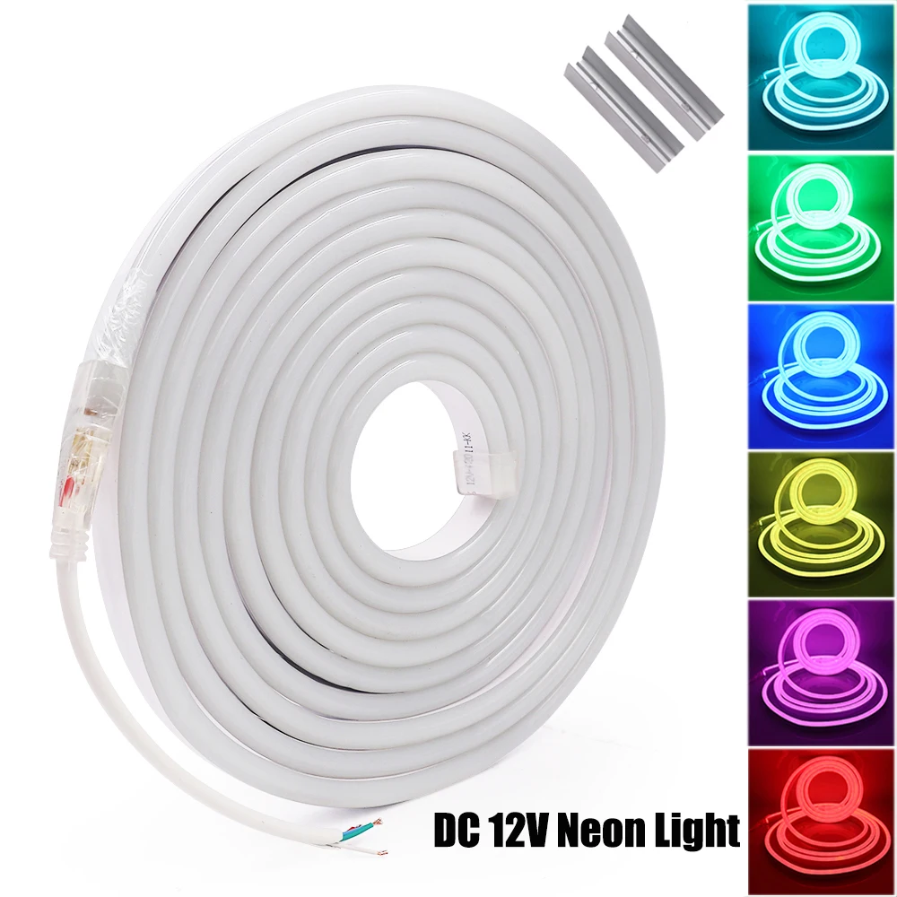 

12V RGB Neon Light 2835 5050 RGB LED Strip Flexible Ribbon Tape IP67 Waterproof Neon Sign Stripe Light White/Warm White Decor