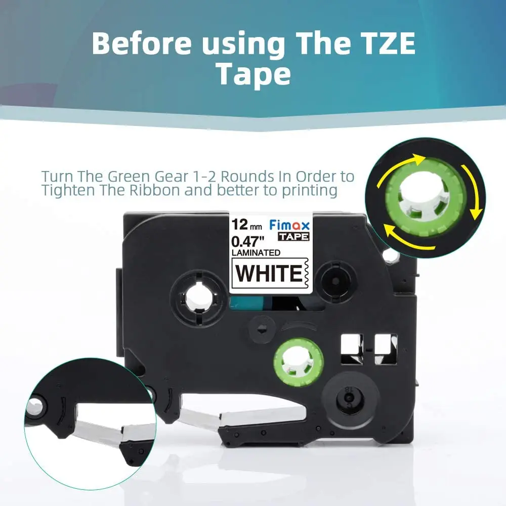 6/9/12mm Machine Labeling Ribbons TZ-White-Label Tape Compatible For Brother Label Tape TZe-231 Laminated Ribbon TZ131 Printer