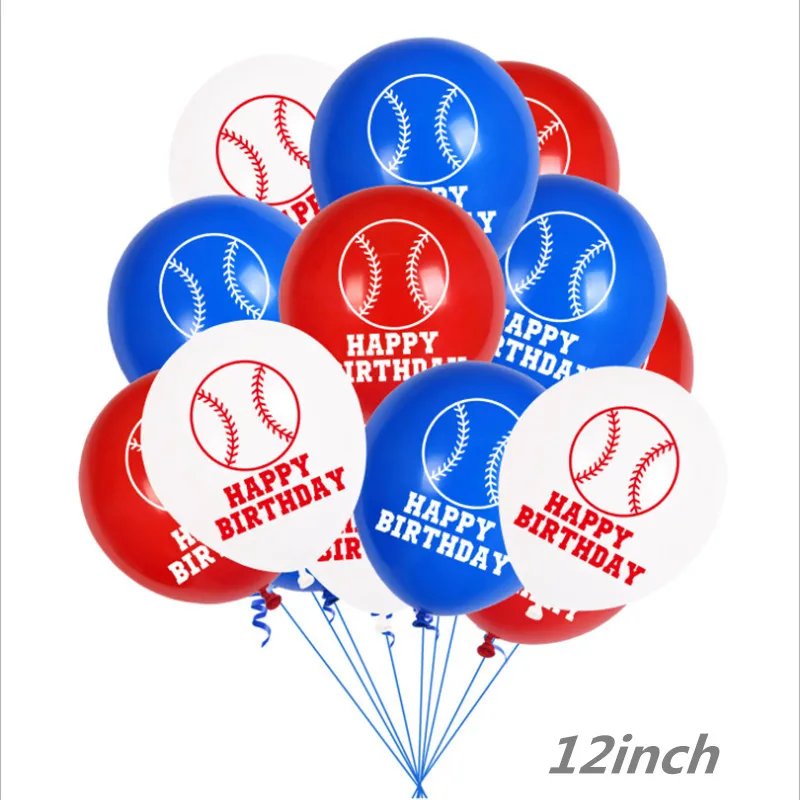 9/18PCS 12 Inch Baseball  Latex Balloons, Sports, Themes, Baby Shower, Children\'s Birthday Party Decoration