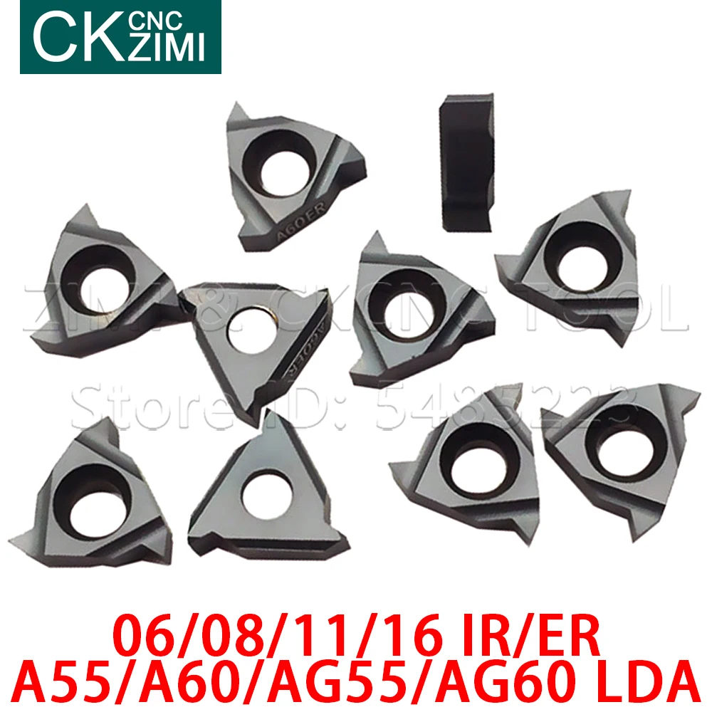 06IR 08IR 11IR 11ER 16IR 16ER A55 A60 AG55 AG60 LDA CNC Thread cutting carbide insert CNC tool threaded blade wood turning blade