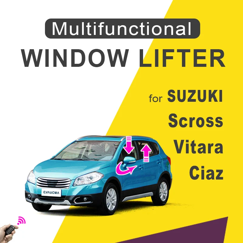 for SUZUKI Vitara Scross Ciaz Alivio Baleno Car Power Windows Closer lifter + Rearview Mirror Folding System Window Accessories