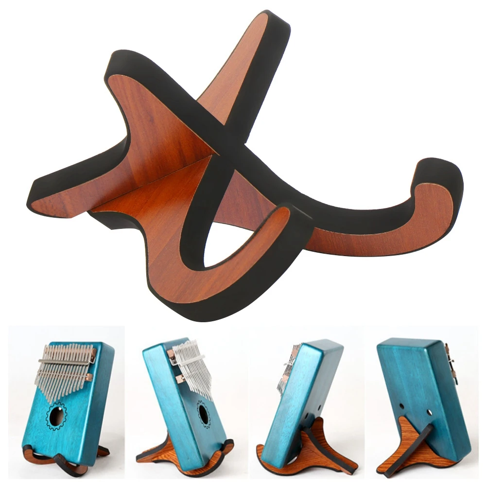 1PC Wooden/PVC Guitar Stand Rack Vertical Ukulele Display Stand Rack Anti-slip Foldable Holder Musical Strings Instrument Parts