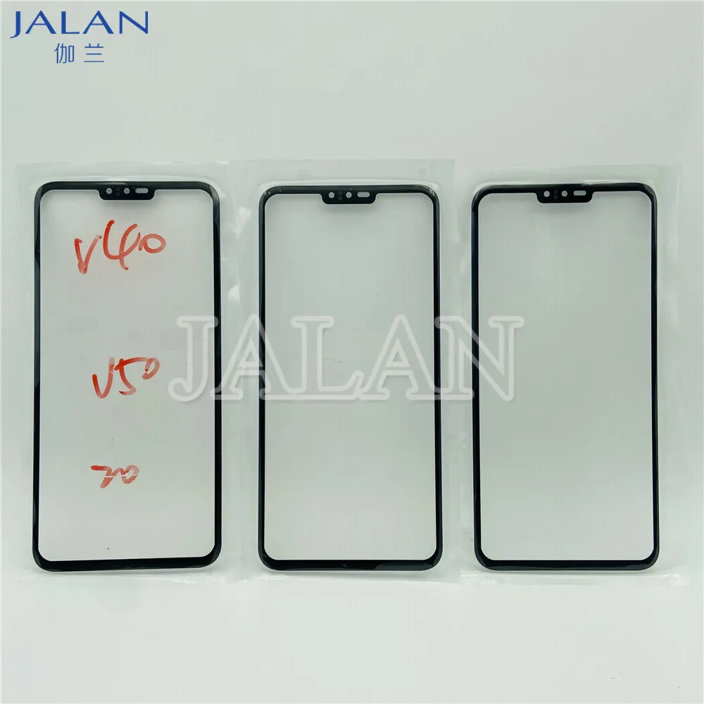 2PCS Front Glass For LG V40 LCD Display Broken Glass Panel Replace Repair Phone Parts Change