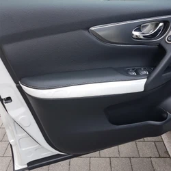 4pcs Soft Leather Door Armrest Cover For Nissan Qashqai J11 2016 2017 2018 Interior Door Armrest Panel Cover Sticker Trim