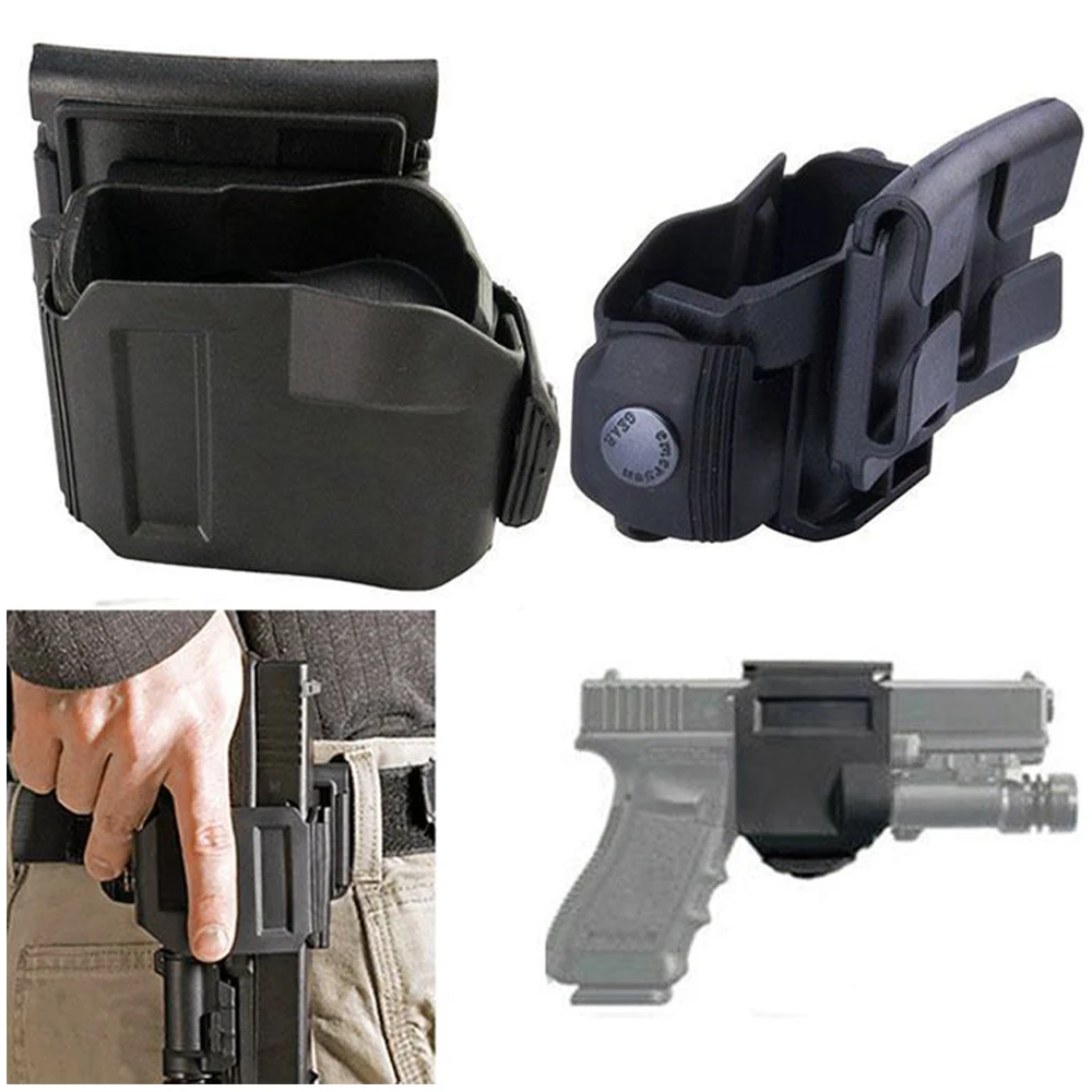 Funda giratoria MOLLE para pistola Glock 17, 19, 22, 23, accesorios de caza táctica, 360