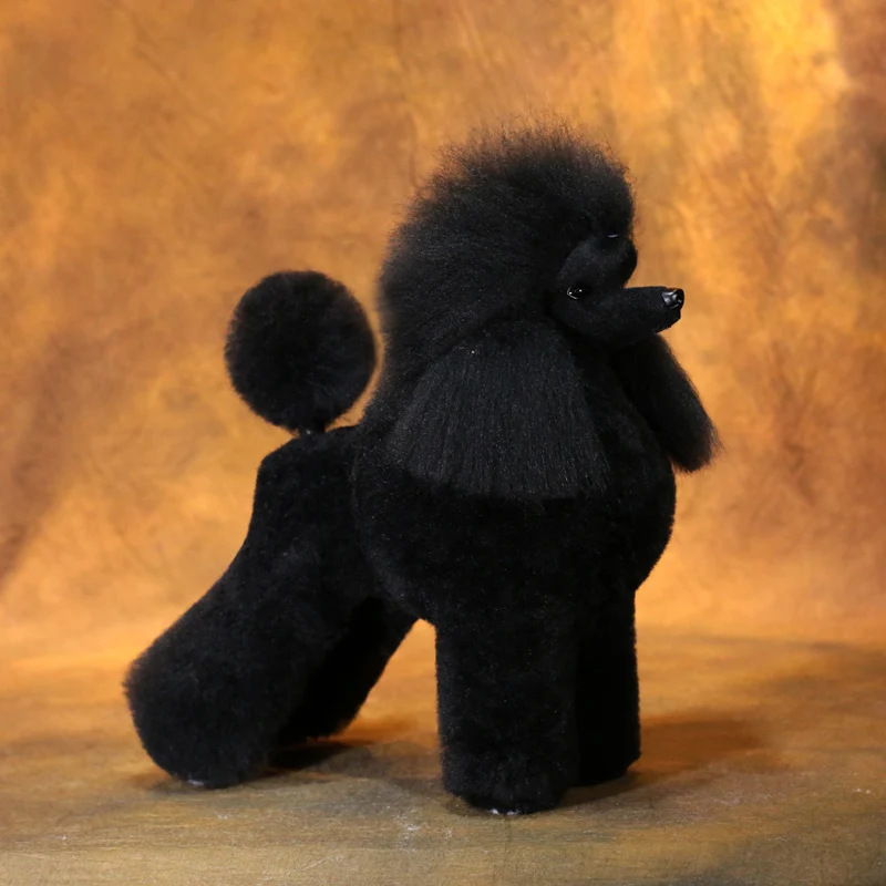 Poodle model dog  wholebody wig Lamb wig Clip in black (wig only, no mannequin)