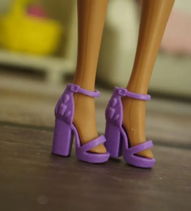 Doll shoes boots high heels flat shoes new styles purple accessories for your BB dolls BBI201013B