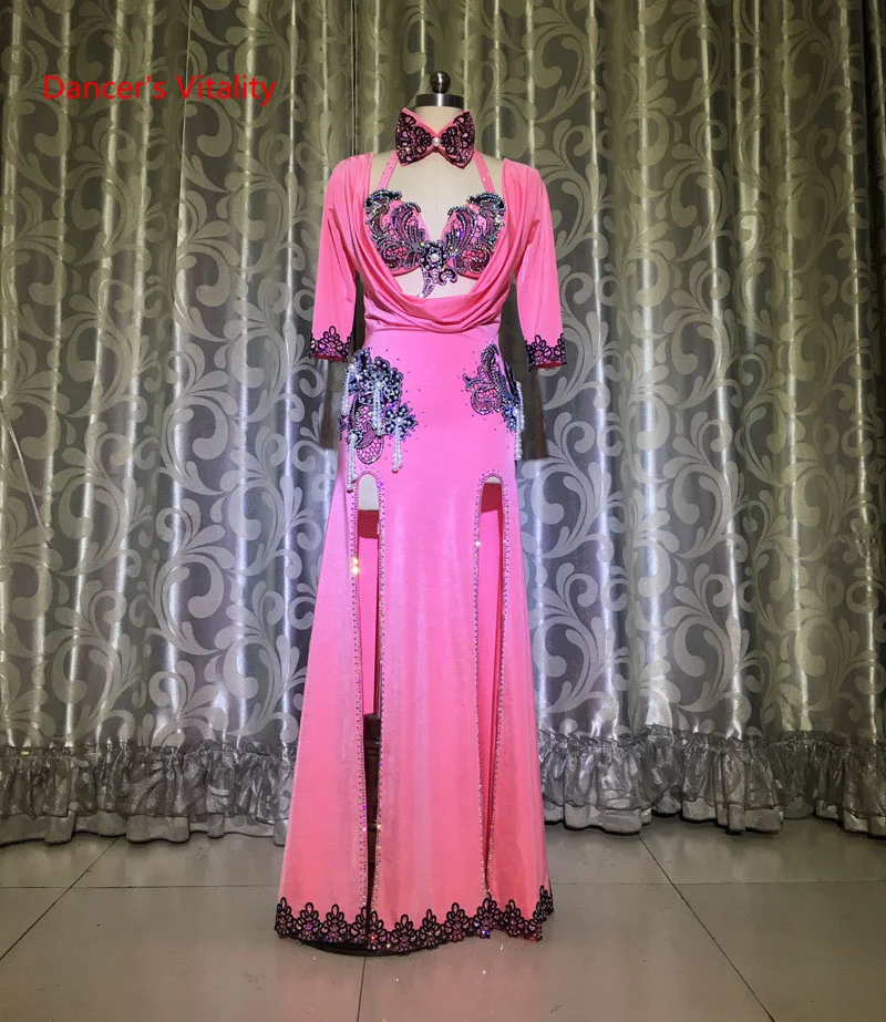 

Belly Dance Wholesale Clothing Women Set High-End Custom Tribal Shaabi Balady Robe Headdress Bra Robe Oriental Dance Wear Outfit