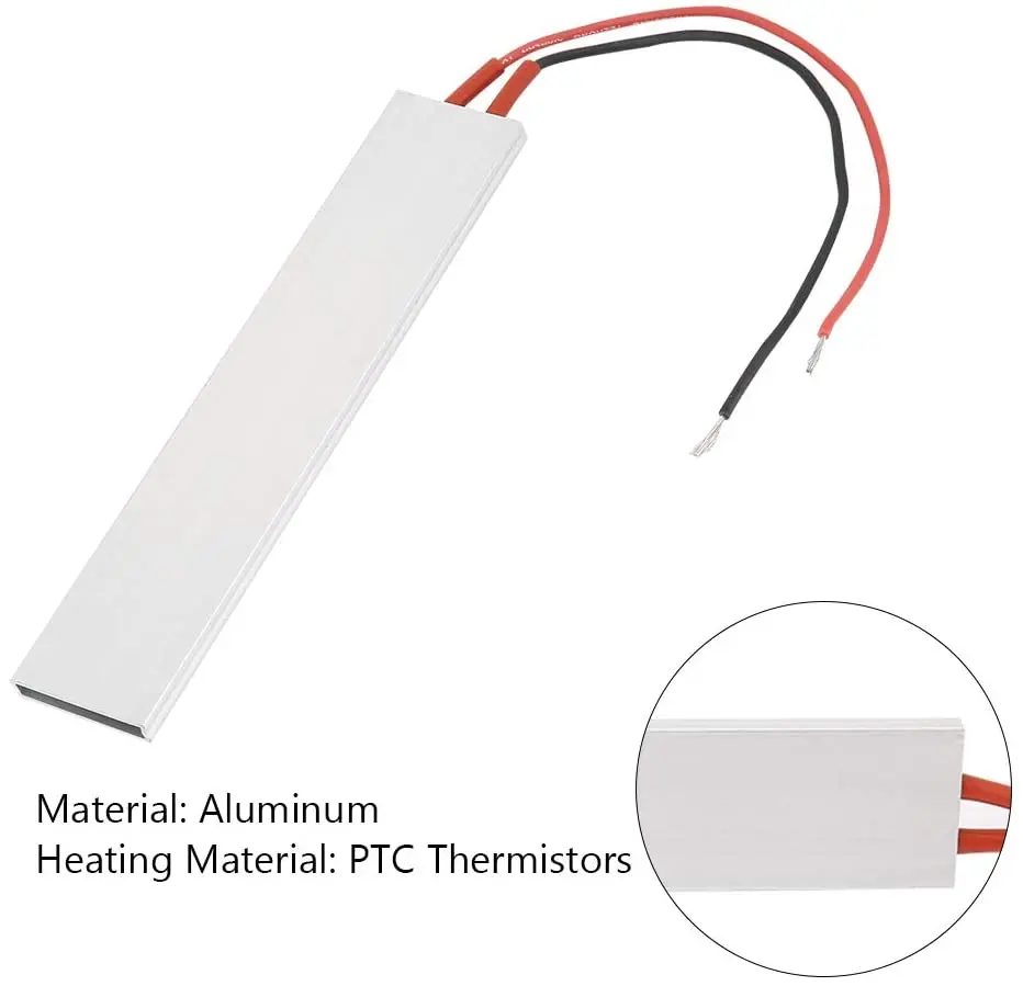 12V 24V 220V PTC elemento riscaldante temperatura costante termistore sensore di riscaldamento ad aria asciugacapelli in alluminio bigodini