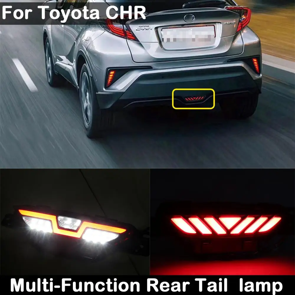 

Multi-Function Rear Tail Lamp For Toyota CHR 2017 2018 2019 Function as LED Rear fog lamp reverse light Tail Brake lamp