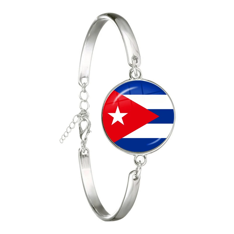 Guatemala,Bahamas,Cuba,Costa Rica,The Federation of Saint Kitts and Nevis,Antigua and Barbuda National Flag Glass Chain Bracelet