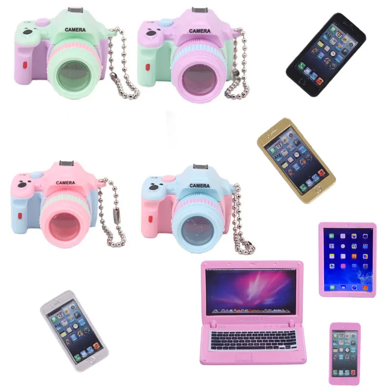 1 Pcs Mini Camera Phone Computer Doll Toy For 18 Inch American Doll & 43 Cm New Born Baby Items Doll Accessories For Girl's Gift