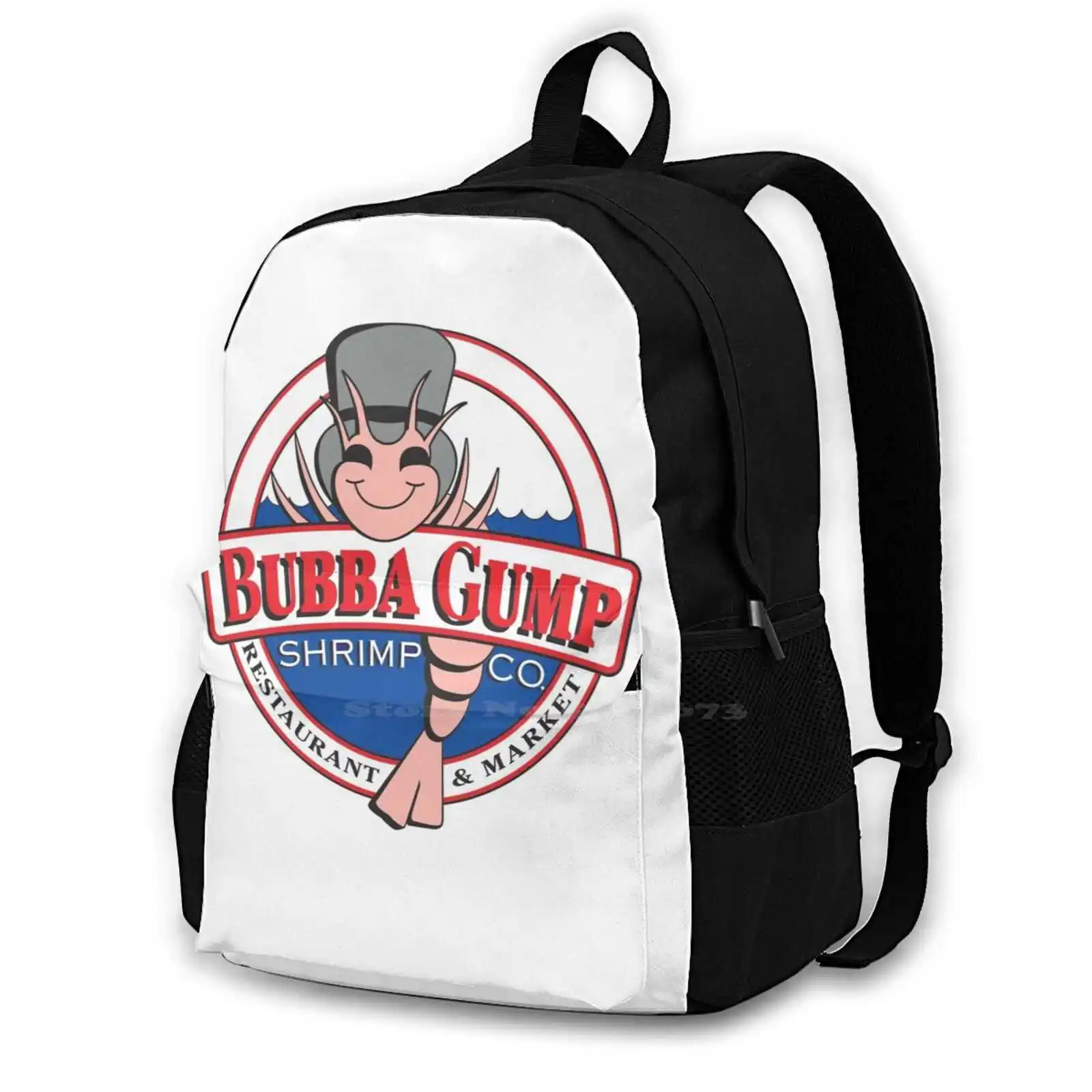 Bubba Gump Fashion Pattern Design Travel Laptop School Backpack Bag Bubbagump Restaurant Seafood Forestgump Eat