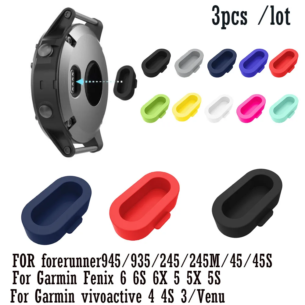 Protective Plugs Caps For Garmin Fenix 7 7S 7x 6 6s 6x Plus vivoactive 4 4s 3 Venu 935 945 Anti-Scratch&Dust Silicone Dustproof