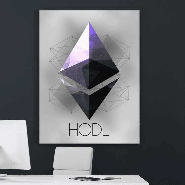 Painting Wall Art Pattern Purple Hodl Canvas Module Beautiful Cool Pictures HD Print Posters for Living Room Home Decoration