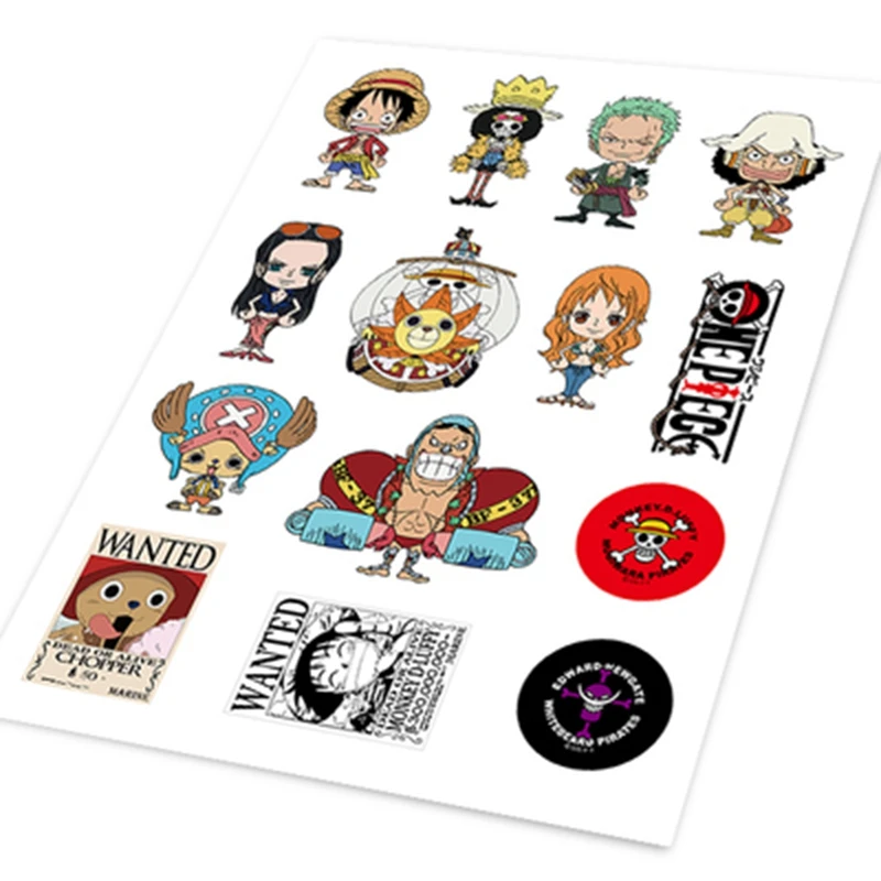 Noizzy ONE PIECE Anime Car Stickers Manga Cartoon Auto Decals Bicycle Motorcycle Helmet Ipad Imac Laptop Cup Suitcase Styling