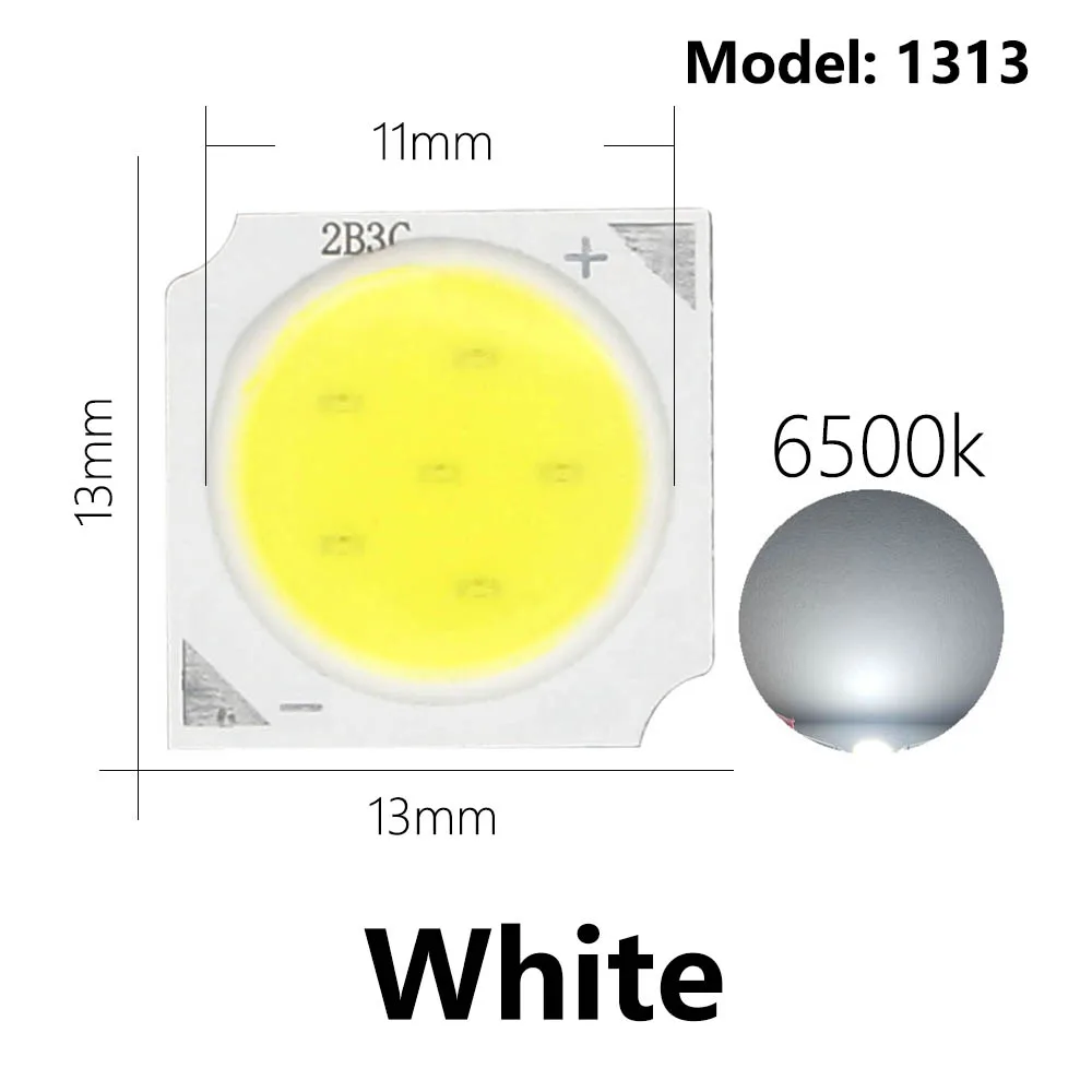 10pcs 3W/5W/7W/10W LED COB Light Beads LED Source Chip 13mm For LED Light Bulb Light Lamp Spotlight Down light Lamps Diode Lamp