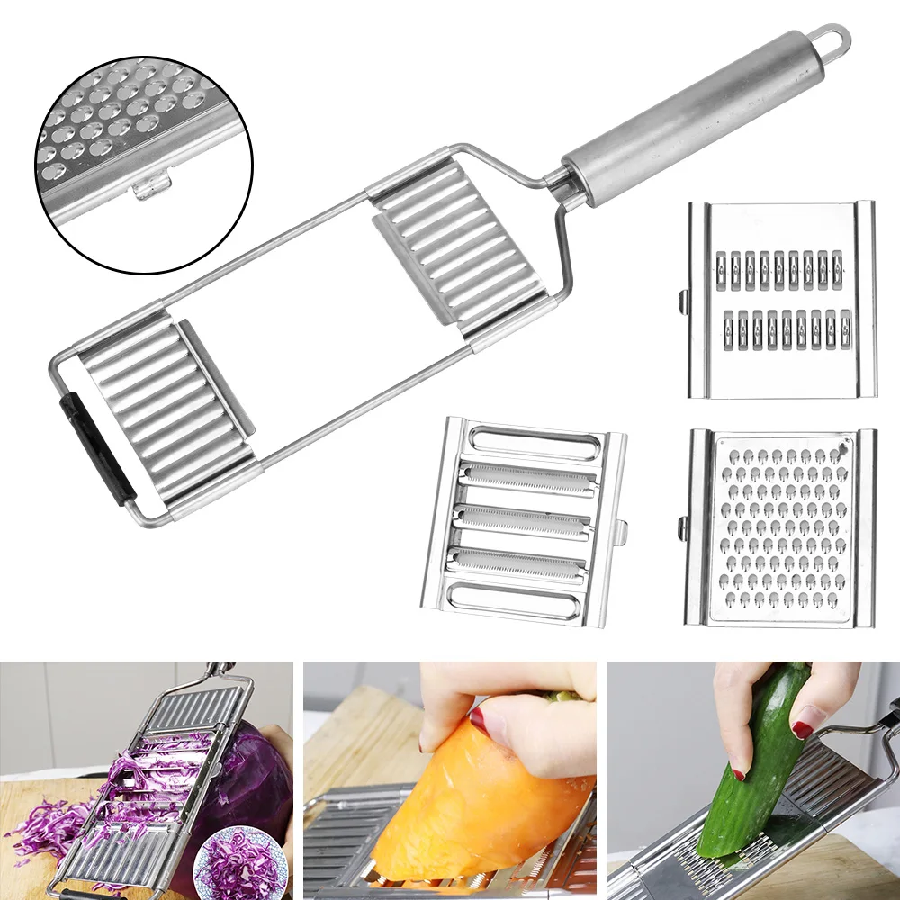 Edelstahl Gemüses ch neider Reibe Cutter Shredder Mehrzweck Gemüse Obst Kartoffel schäler Karotten