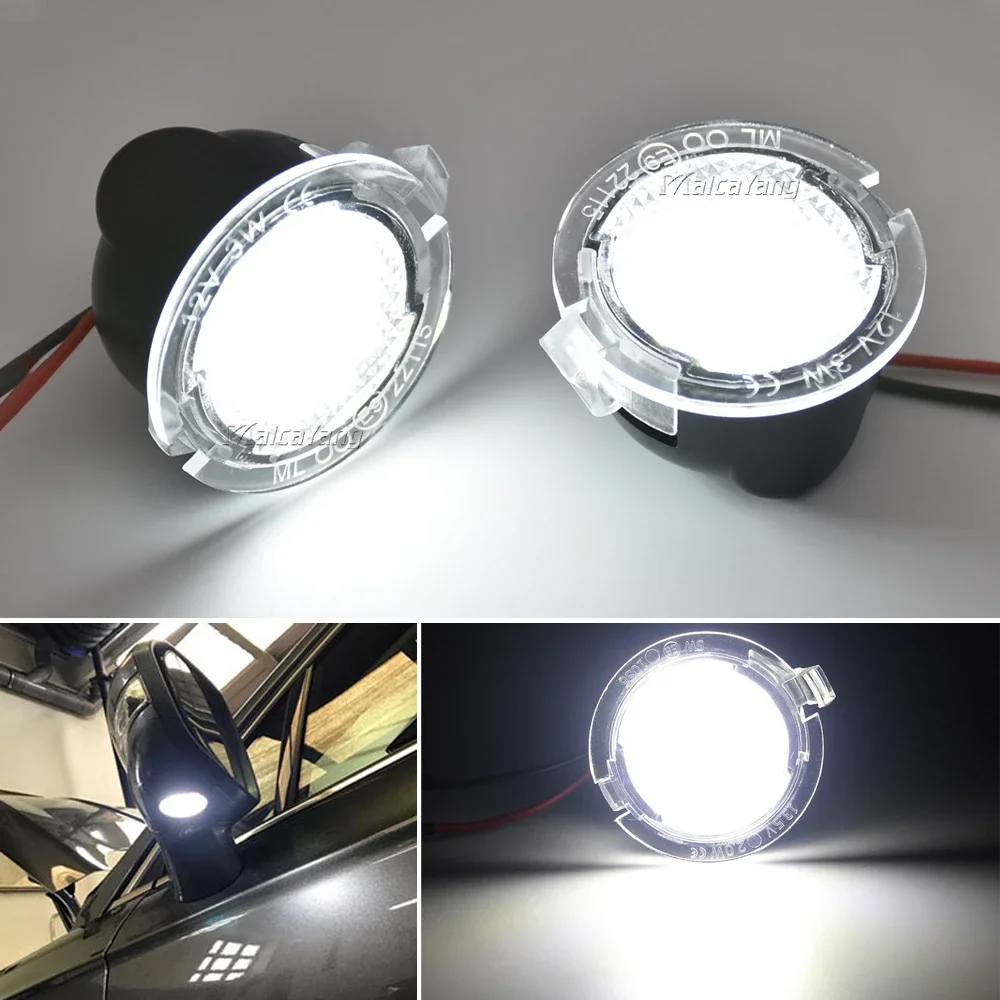 Under Side Mirror Puddle Lights For Ford F150 Raptor Edge Explorer Flex Fusion Lincoln Navigator Mark LT MKX, etc 12V