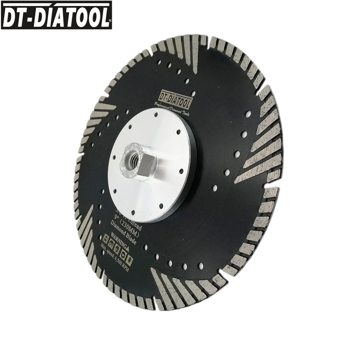 DT-DIATOOL 1Pc 5/8-11 230Mm/9 "Ép Nóng Kim Cương Turbo Lưỡi Dao Với Xiên Bảo Vệ Răng bê Tông Đá Cẩm Thạch Đông Ninh Đĩa Cắt