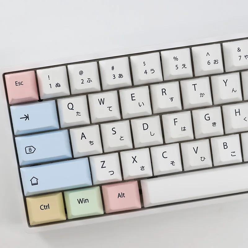 136 Keys Chalk Keycaps PBT Sublimation  Mechanical Keyboard Keycaps For Cherry MX Switche