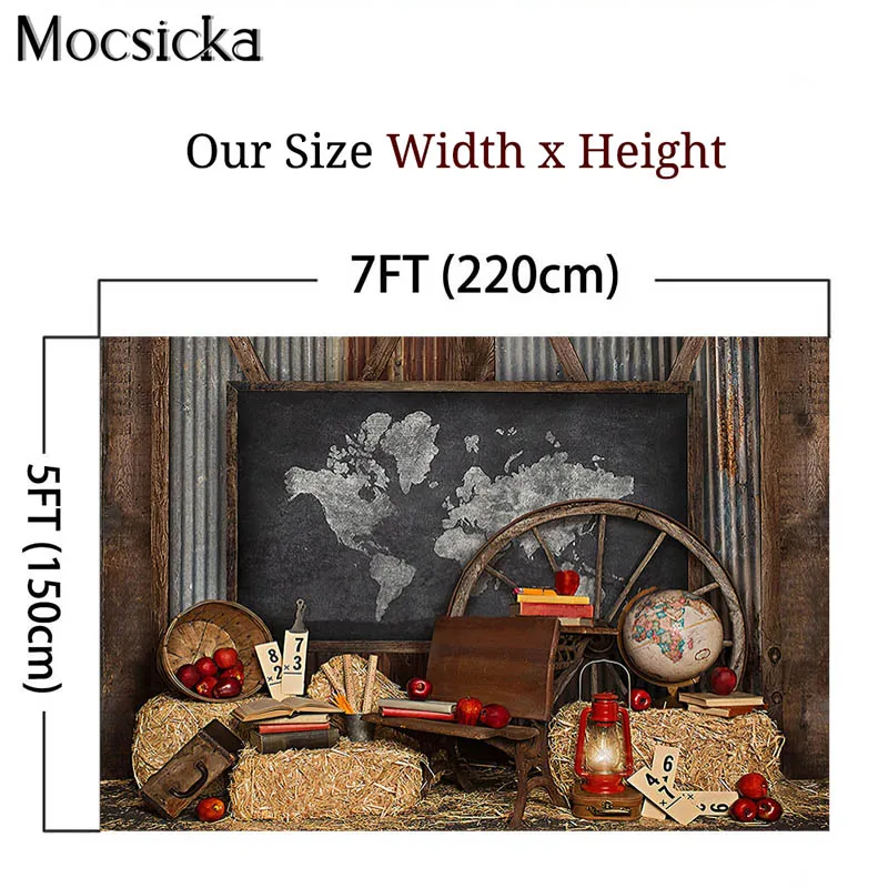 Fondo de regreso a la escuela para niños, accesorios de cumpleaños para fotografía, estudio, cabina, pizarra, globo, decoración para sesión de fotos