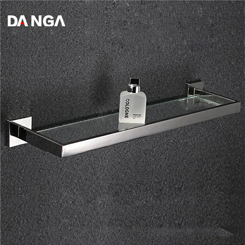 

Cosmetic Holder Bathroom Storage Shelf Stainless Steel Shower Rack Glass Bracket Supplies Storage Rack Bathroom Accessories