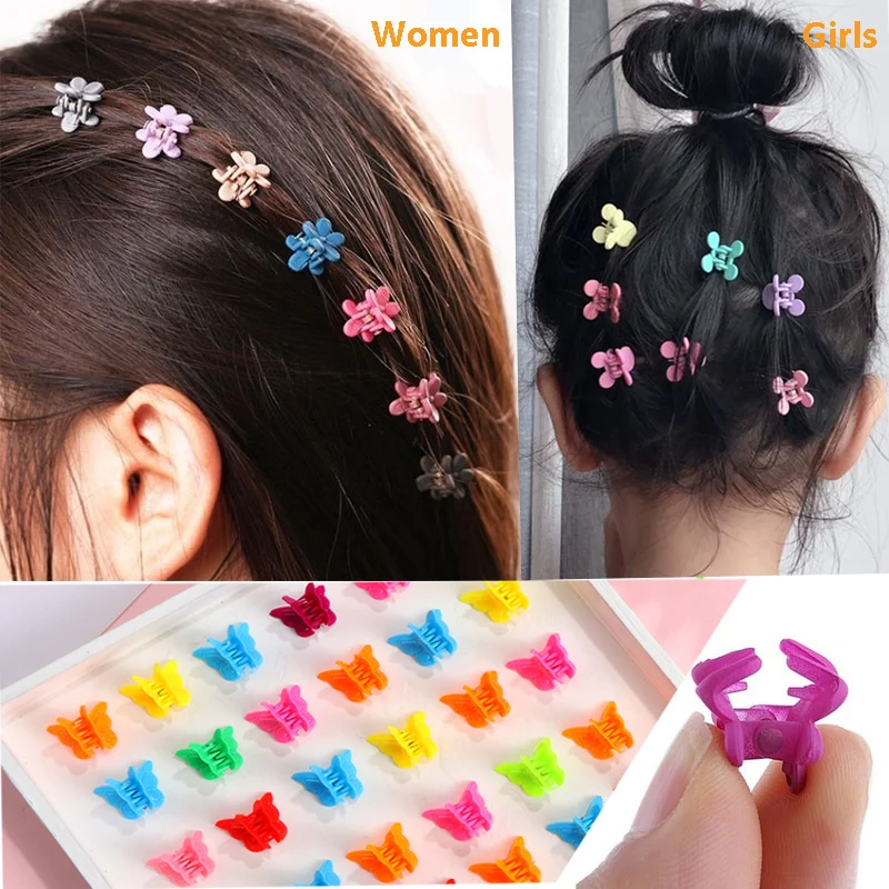 Wholesale Mini Butterfly Hair Claws Clips Barrettes Mixed Color Hairpin Clip Hair Accessories for Women Girls Baby Universal