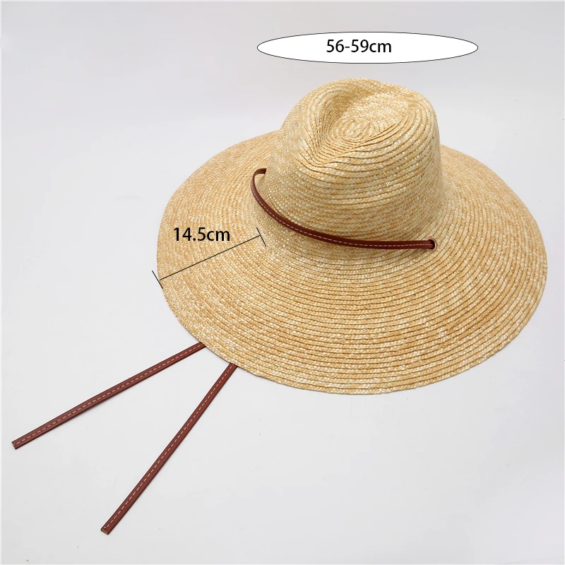 Summer Women's Big Ribbon Sun Hat Style Vintage Design Wide Side Straw Hat Solid Color Anti-UV Holiday Beach Hat