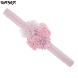 Baby Headband girls flower with Rhinestone Hair Bands Girls Kids Headbands Newborn baby  headwear children Hair Accessories