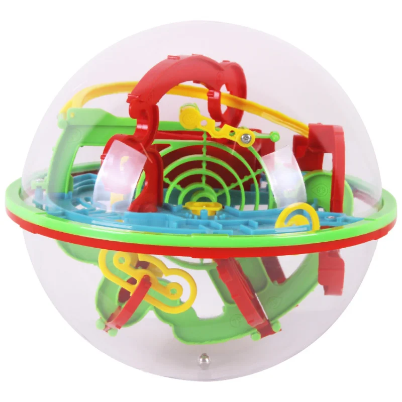 3D Magical Intellect Maze Ball 100 steps,IQ Balance Perplexus Magnetic Ball Marble Puzzle Game for Kid and Adult Toys